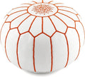 Marrakesh Gallery Genuine Leather Round Pouf Unstuffed by MarrakeshGallery