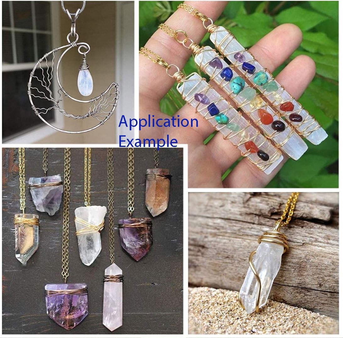 Adabele 82 Feet Premium Tarnish Resistant Round Jewelry Wire Copper Beading Wire Spool Bulk (0.7mm/21 Gauge) 18K Gold Plated for DIY Craft Jewelry Making BF286-7