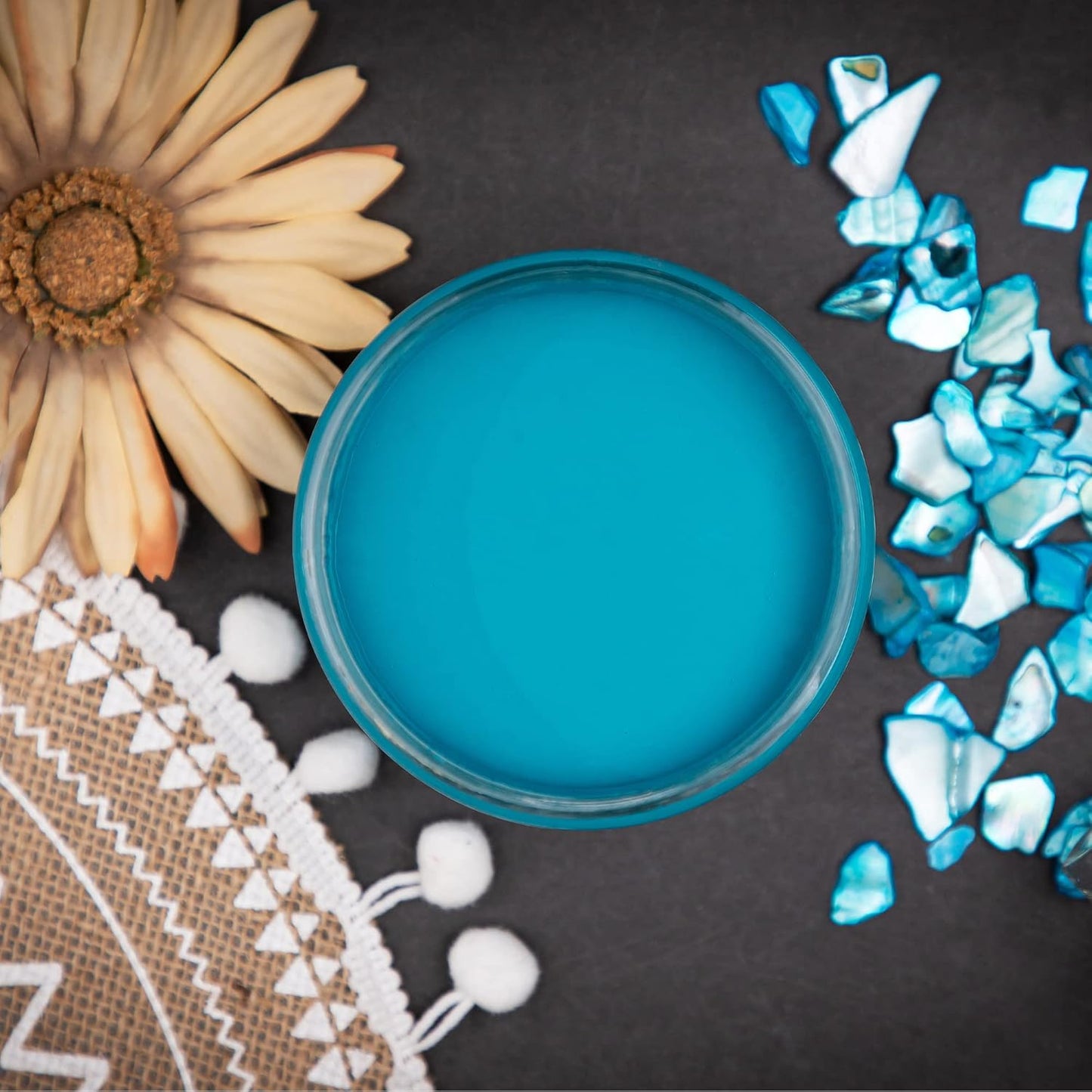 Dixie Belle Paint Company Chalk Finish Furniture Paint - Peacock (1 Gallon - 128oz) - Matte True Teal Chic Chalk Mineral DIY Furniture Paint