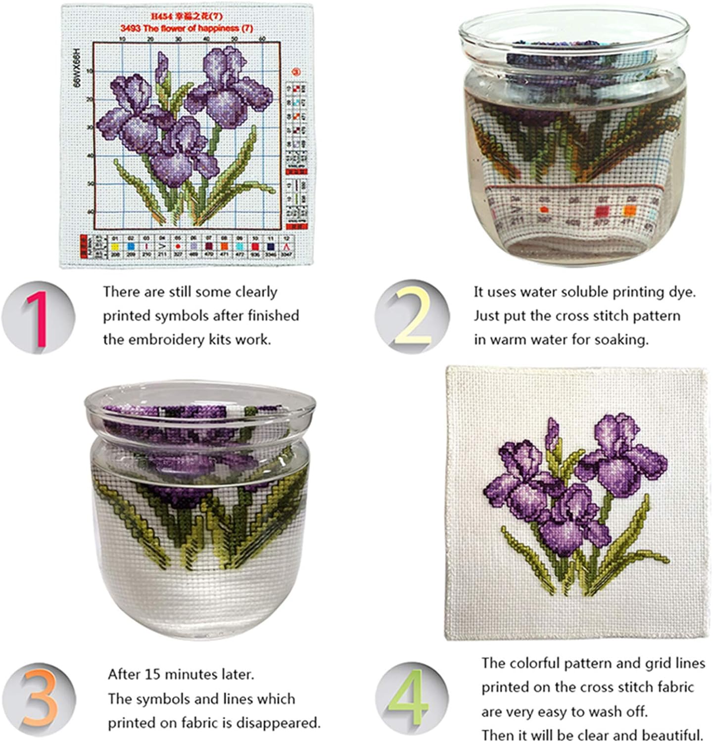 Funchey Stamped Cross Stitch Kits, DIY Cross Stitch Pattern for Adults Beginners Needlepoint Kits Embroidery Kit Arts and Crafts 11CT-National Flag Owl 18x18 inchs
