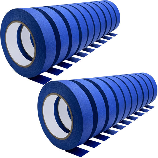 Blue Painters Tape, 20 Rolls Premium Masking Master Tape Painter Tape, Craft Adhesive Paint tape for Walls Painting, DIY Crafts Arts, Scrapbooking, Decoration, 1202yds=20*0.94in*60.1yds, Easy Removal