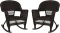 Jeco Set of 2 Wicker Rocker Chairs by Jeco