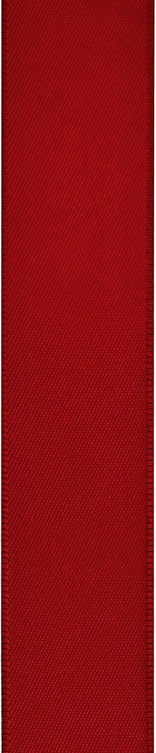 LIUYAXI Red Double Faced Satin Ribbon, 1" X Continuous 25 Yards, Ribbons Perfect for Gift Wrapping Wedding Bouquet Decor DIY Craft Bow Making & Other Projects