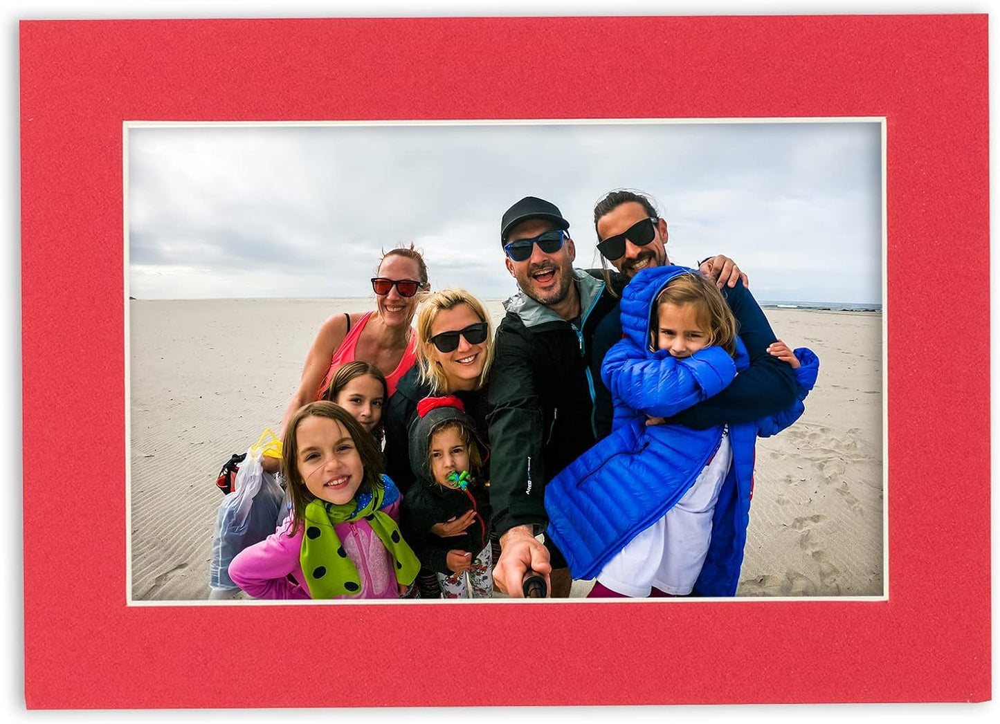 Poster Palooza 11x14 Mat Bevel Cut for 8.5x11 Photos - Acid Free Cardinal Red Precut Matboard - For Pictures, Photos, Framing - 4-ply Thickness