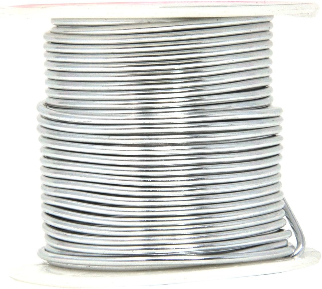 Mandala Crafts 14 Gauge Anodized Aluminum Craft Wire for Jewelry Making – 330 FT Colored Flexible Silver Combo Wire - Bendable for Bonsai Armature Crafting Sculpting