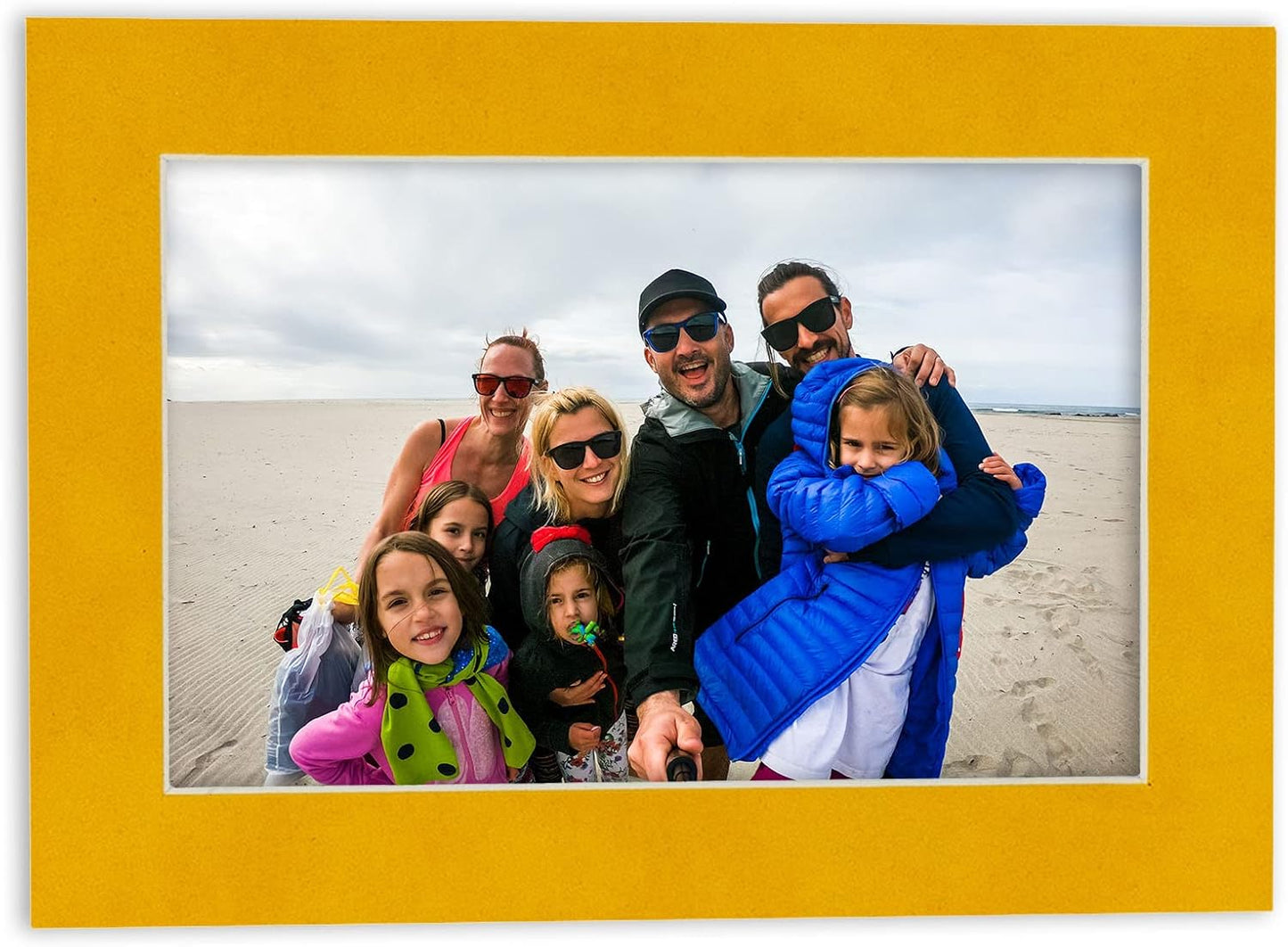 11x14 Mat Bevel Cut for 8.5x11 Photos - Acid Free Bright Yellow Precut Matboard With Backing Board and Crystal Clear, Self Seal Mat Bag - For Pictures, Framing - 4-ply Thickness
