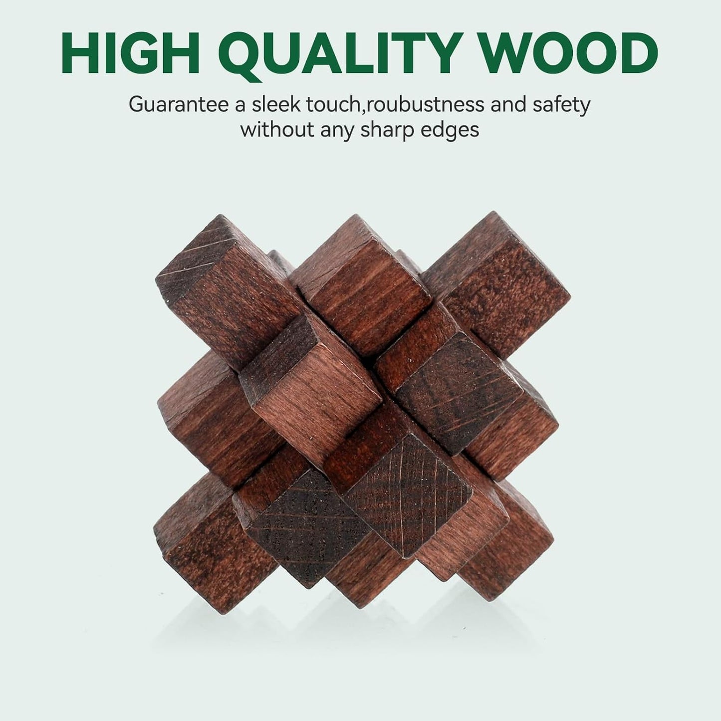 24 Pcs Brain Teaser Puzzles for Adults Teens - Metal Puzzles 3D Puzzle Game Toys for Adults Teens - Wooden Unlock Interlocking Puzzle Adult IQ Education Smart Toys