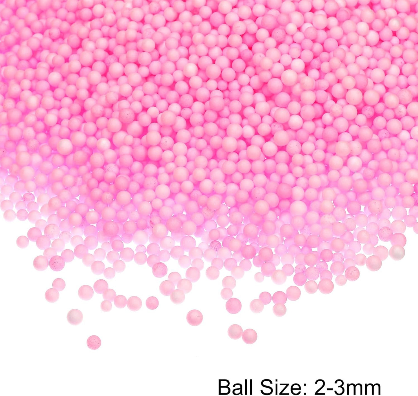 MECCANIXITY Foam Beads Foam Balls 2-3mm for Wedding and Party Decorations, Tiny Packing Balls, Arts DIY Crafts Supplies (Pink,1 Pack Approx 8000pcs)
