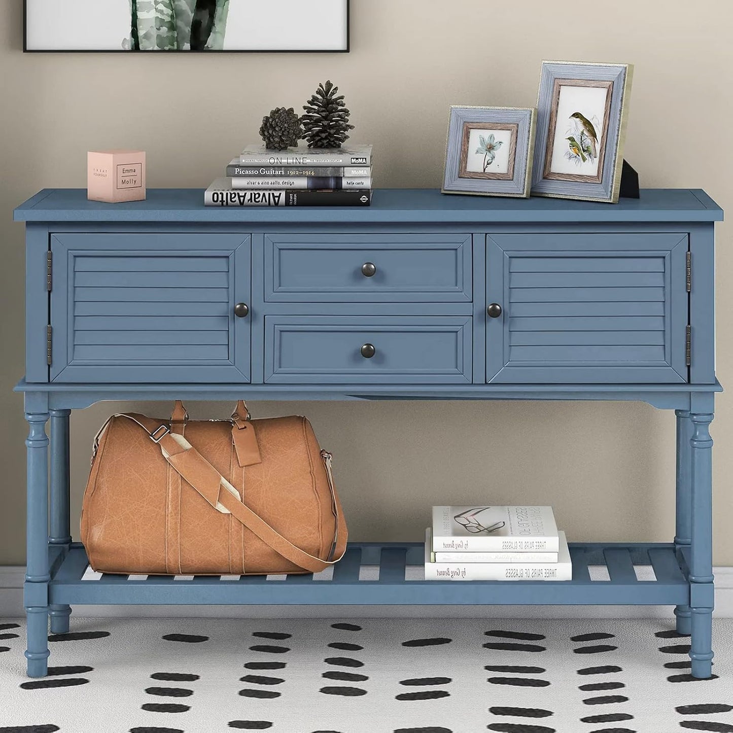 DWIL Matte Finish Furniture Paint - 5 Oz Wood Paint for Cabinets, Doors, Tables, and Dressers Refinishing - Water-Based, Non-Toxic & Odorless, Easy to Apply(Blue Grey)-Trial Pack