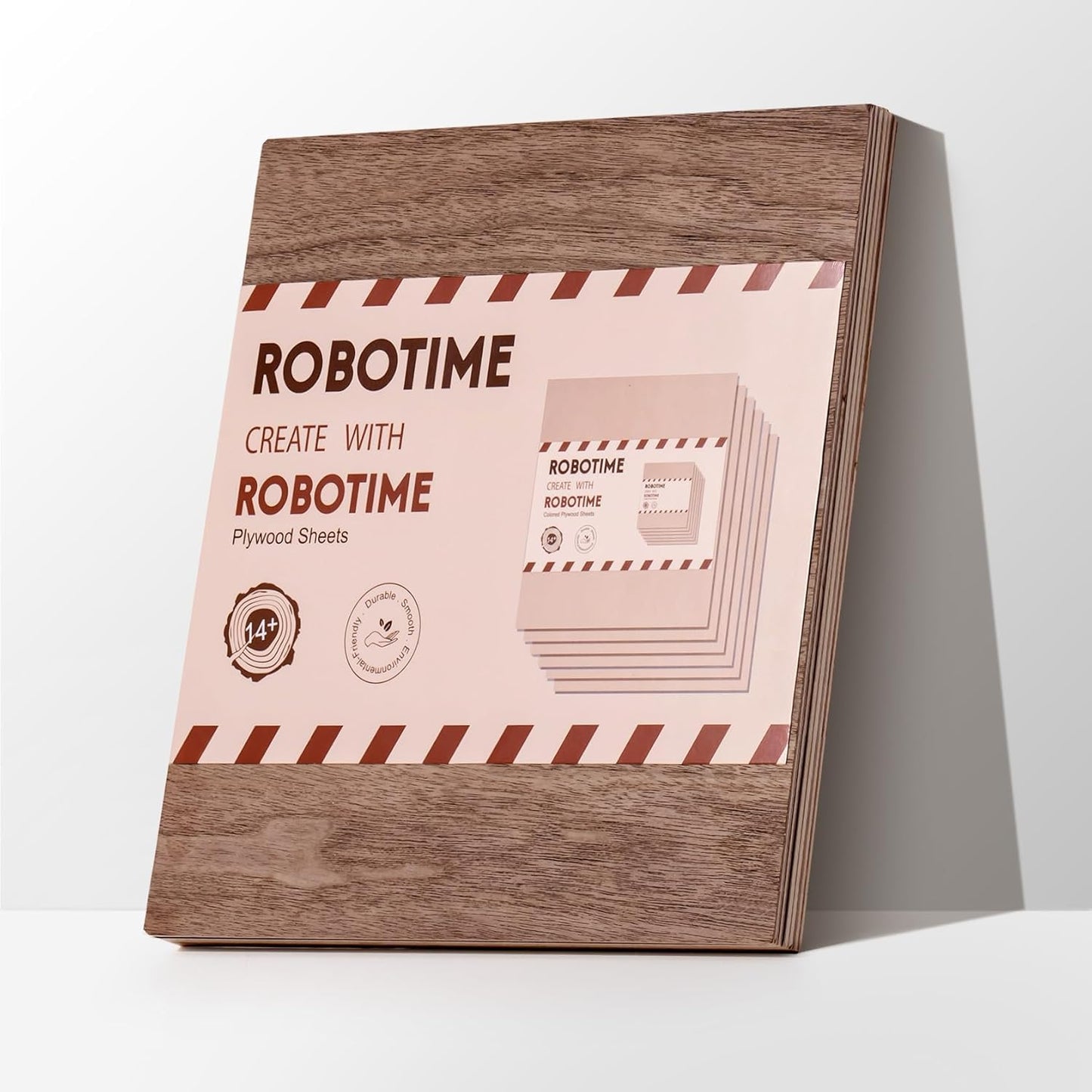 ROBOTIME 6-Pack Laser Wood Sheets 1/8" - 12 x 12 x 1/8 Inch - Basswood 2Pcs & Walnut 2Pcs & Birch 2Pcs - 3mm Plywood Sheets for Laser Cutting, Engraving & Wood Burning (Pyrography)