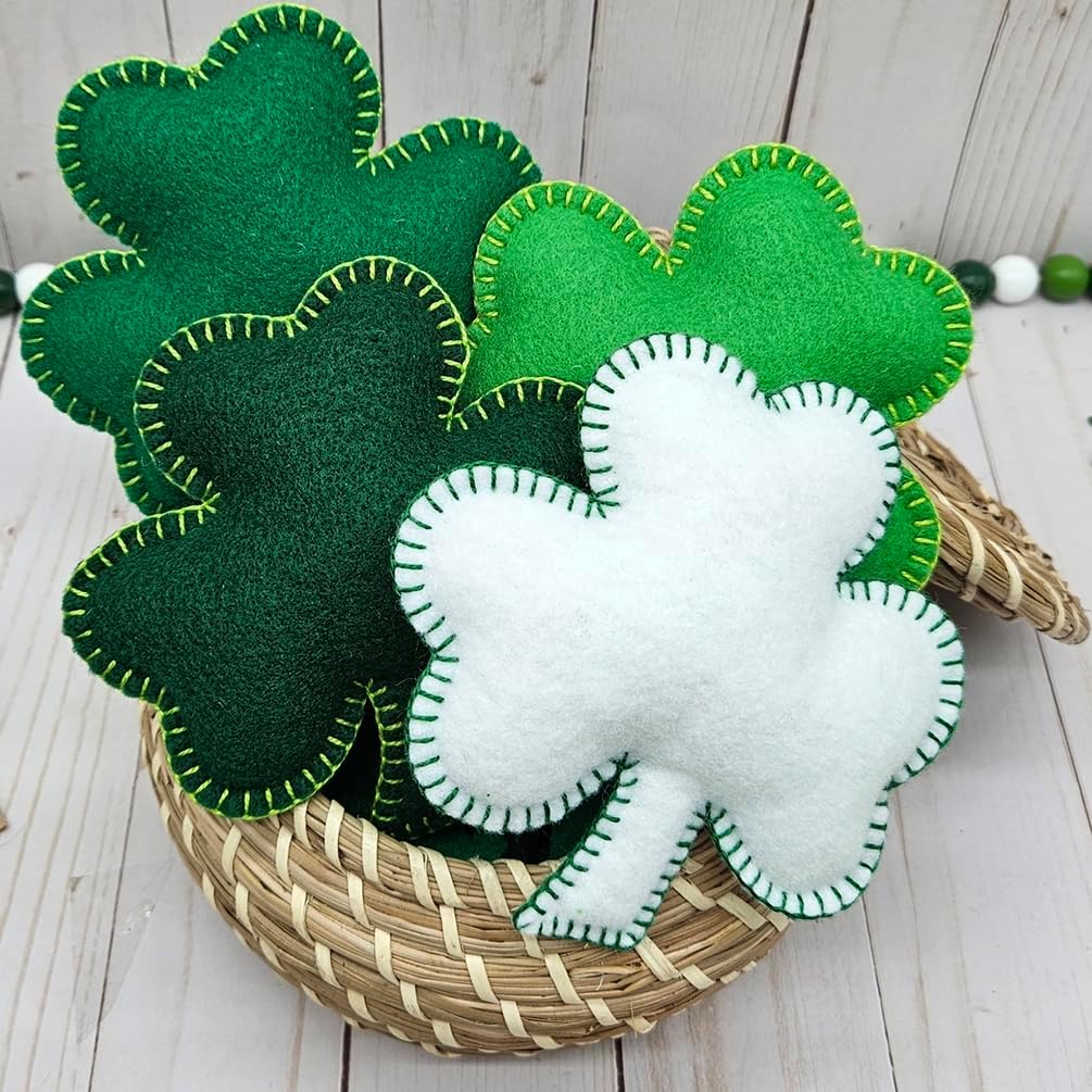 24 Pcs Felt Fabric Sheets, 8 Inch X 12 Inch St. Patrick's Day Green Craft Felt 1mm Thick A4 Stiff Felt Sheets for DIY Supplies(Green Series)