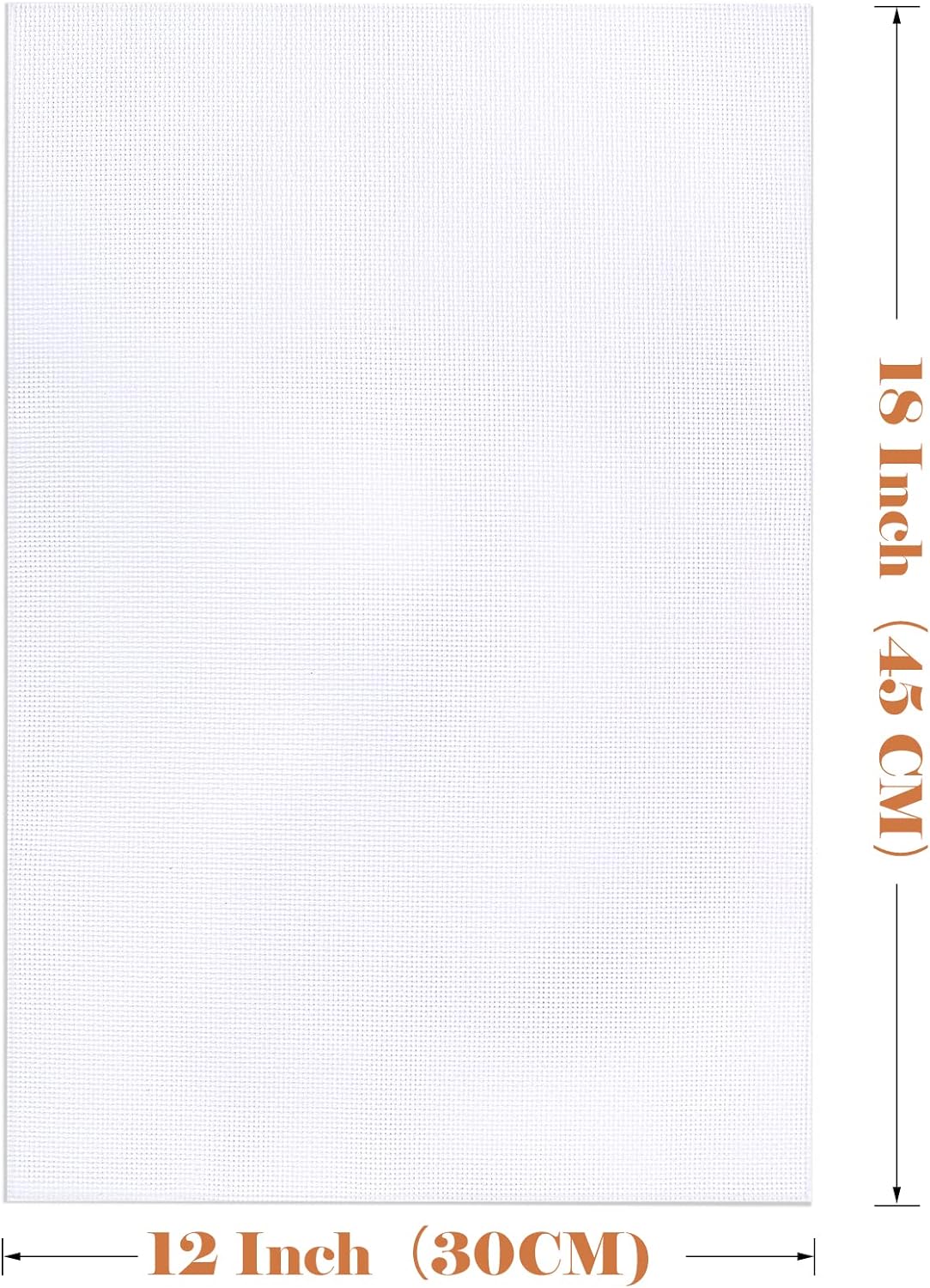 Caydo 6 Pieces Aida Cloth 14 Count White Cross Stitch Fabric for Craft Embroidery, Handmade Needlework, DIY Handicrafts, 12 by 18-Inch