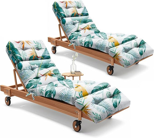 2 Pack Outdoor Chaise Lounge Chair Cushion 75.1 x 22.8 x 4.7 Inches 100% by Uthem