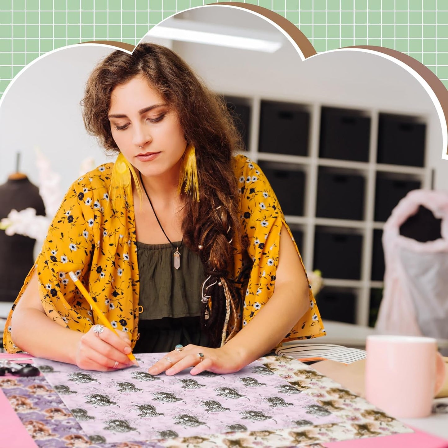 Ganeen 60 Pcs 10 x 10 Inch Highland Cow Quilting Fabric Squares Vintage Highland Cow Fat Patchwork Precut Strips Retro Multicolor Fabric Bundles for Holiday DIY Craft Sewing Quilt Material Handmade