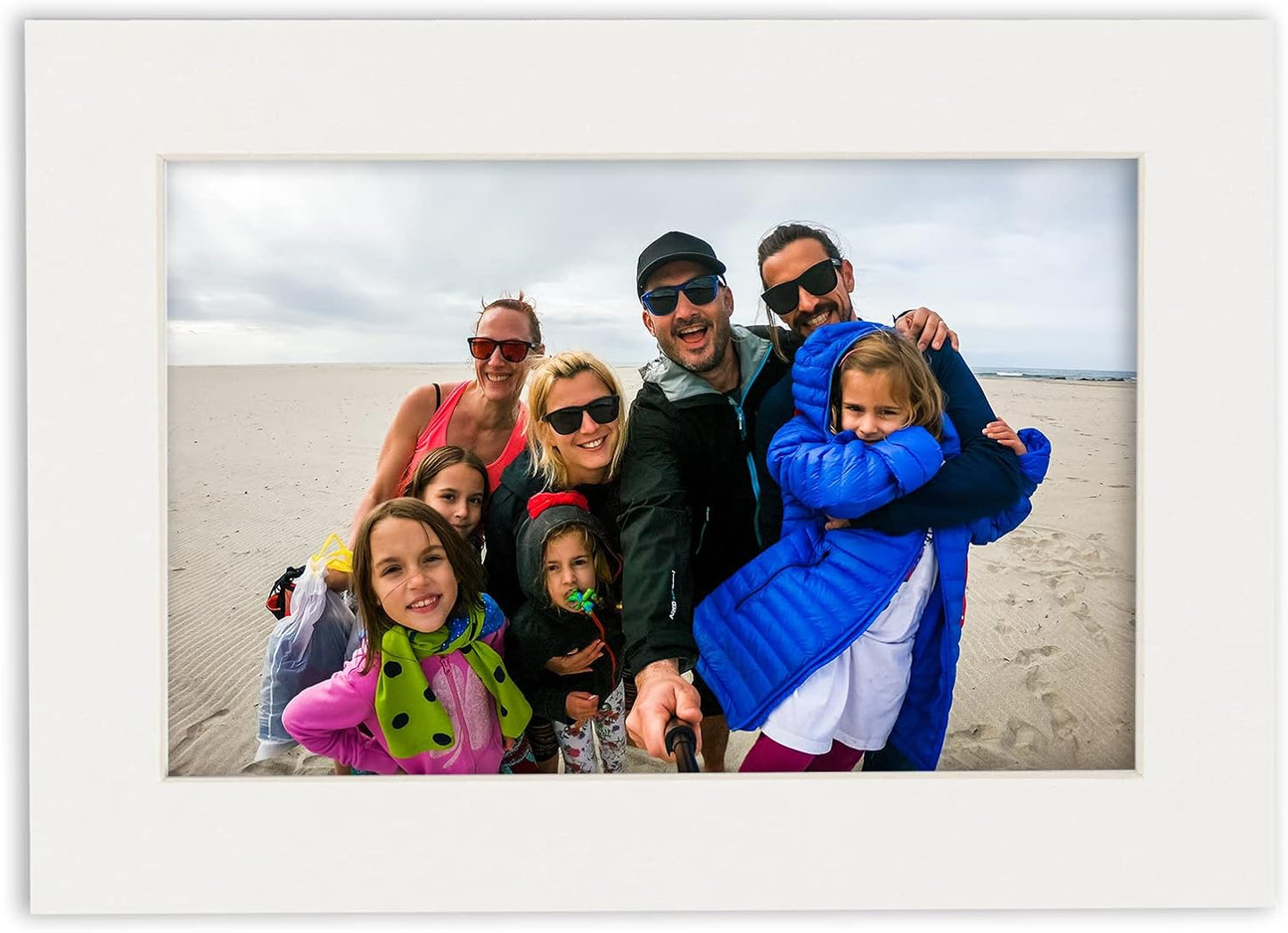 5x7 Mat for 8.5x11 Frame - Precut Mat Board Acid-Free Textured White 5x7 Photo Matte For a 8.5x11 Picture Frame, Premium Matboard for Family Photos, Show Kits, Art, Picture Framing, Pack of 100 Mats