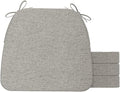 AAAAAcessories D-Shaped Chair Cushions, Machine-Washable Cover, Khaki Gray by AAAAAcessories
