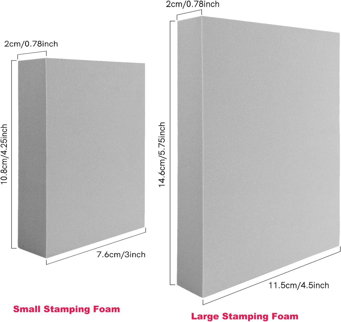 BAOFALI 8 Pcs Stamping Foam Grey Moldable Foam with Acrylic Stamp Block Stamps Plastic Pad Cut and Dry Foam Stamping Foam Block for Sculpture, Modeling, DIY Arts and Handicrafts Projects
