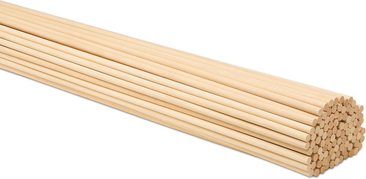 Dowel Rods Wood Sticks Wooden Dowel Rods - 5/16 x 24 Inch Unfinished Hardwood Sticks - for Crafts and DIYers - 100 Pieces by Woodpeckers