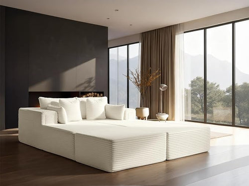 72" Cloud Sectional Couch, Comfort Sleep Sofa by VYUXWO