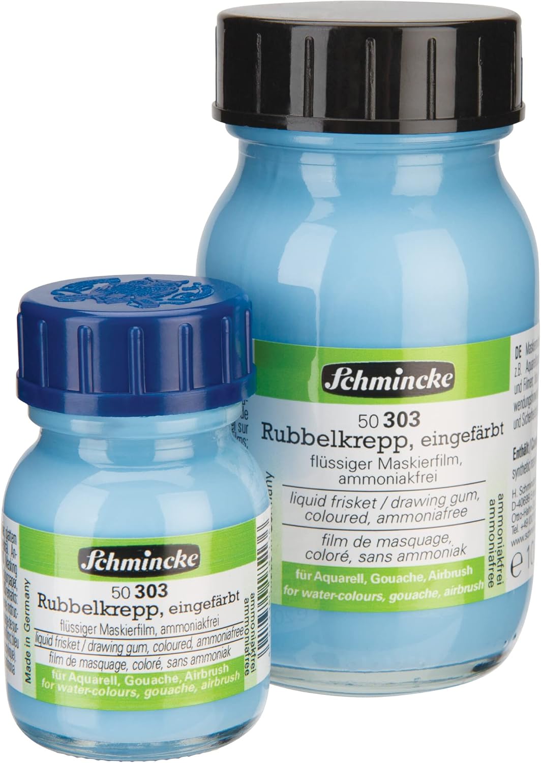 Schmincke - Liquid frisket coloured, 20 ml, 50 303032, colourless masking liquid for opaque areas of paintings on watercolour paper, smooth drawing cardboard, ammonia-free