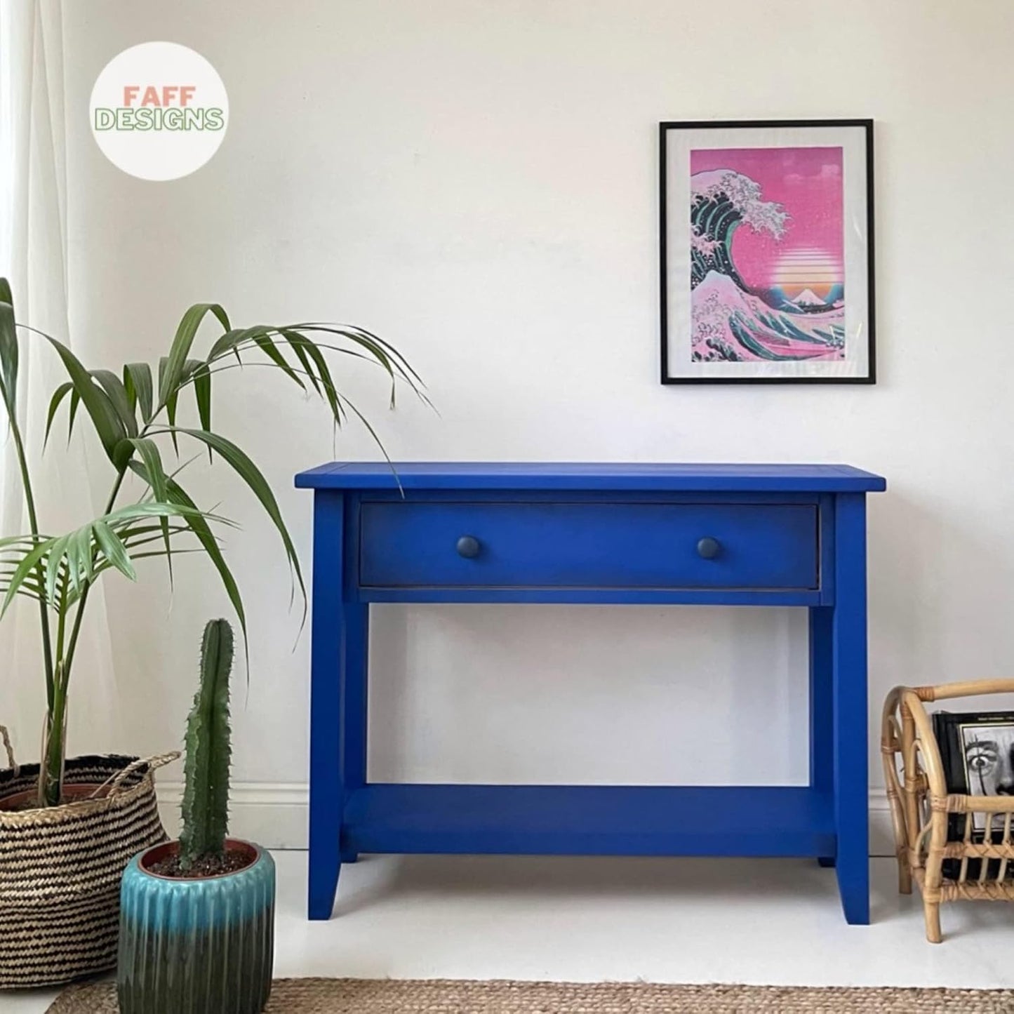 Dixie Belle Paint Company Chalk Finish Furniture Paint - Cobalt Blue (1 Gallon - 128oz) - Matte Vibrant Blue Chic Chalk Mineral DIY Furniture Paint