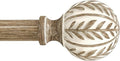 QDWIS Boho Wood Curtain Rods for Windows 72 to 144 inch, Rustic Decorative by Unknown