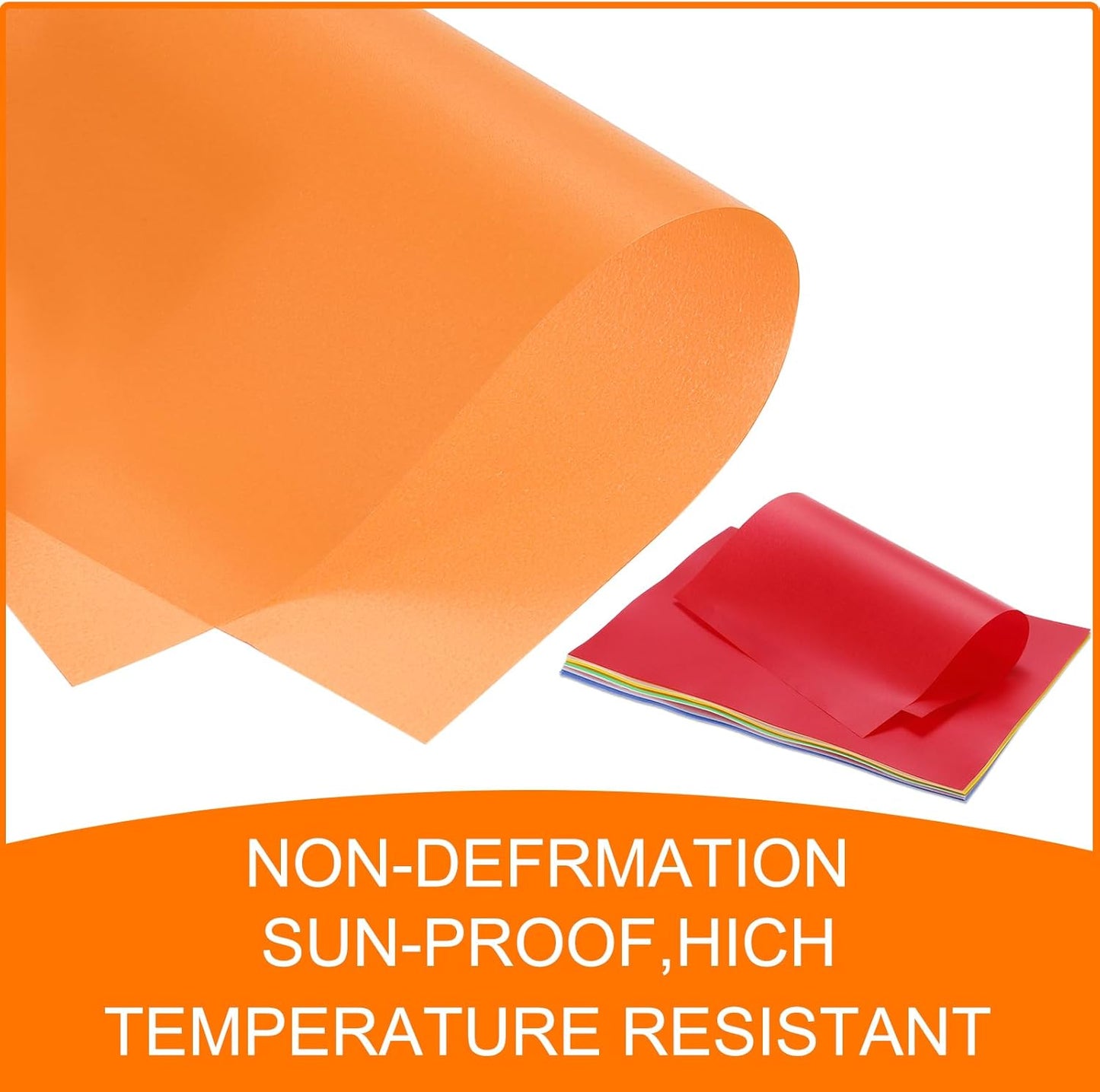 MECCANIXITY Colored Vellum Paper, 40 Sheet Orange Transparency 8.3" x 5.9" Printable Vellum Paper, Translucent Vellum Sheets for Printing Wedding Invitations Ink Jet Laser Printer