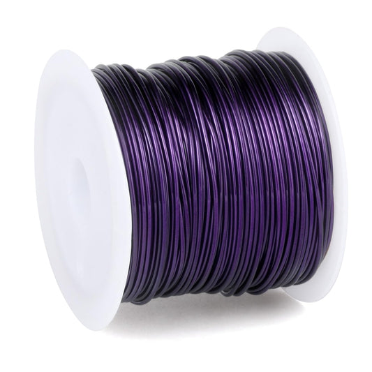 82FT Jewelry Wire 20 Gauge Tarnish-Resistant Copper Beading Wires Roll Bulk for DIY Crafts Jewelry Making, Purple Wire