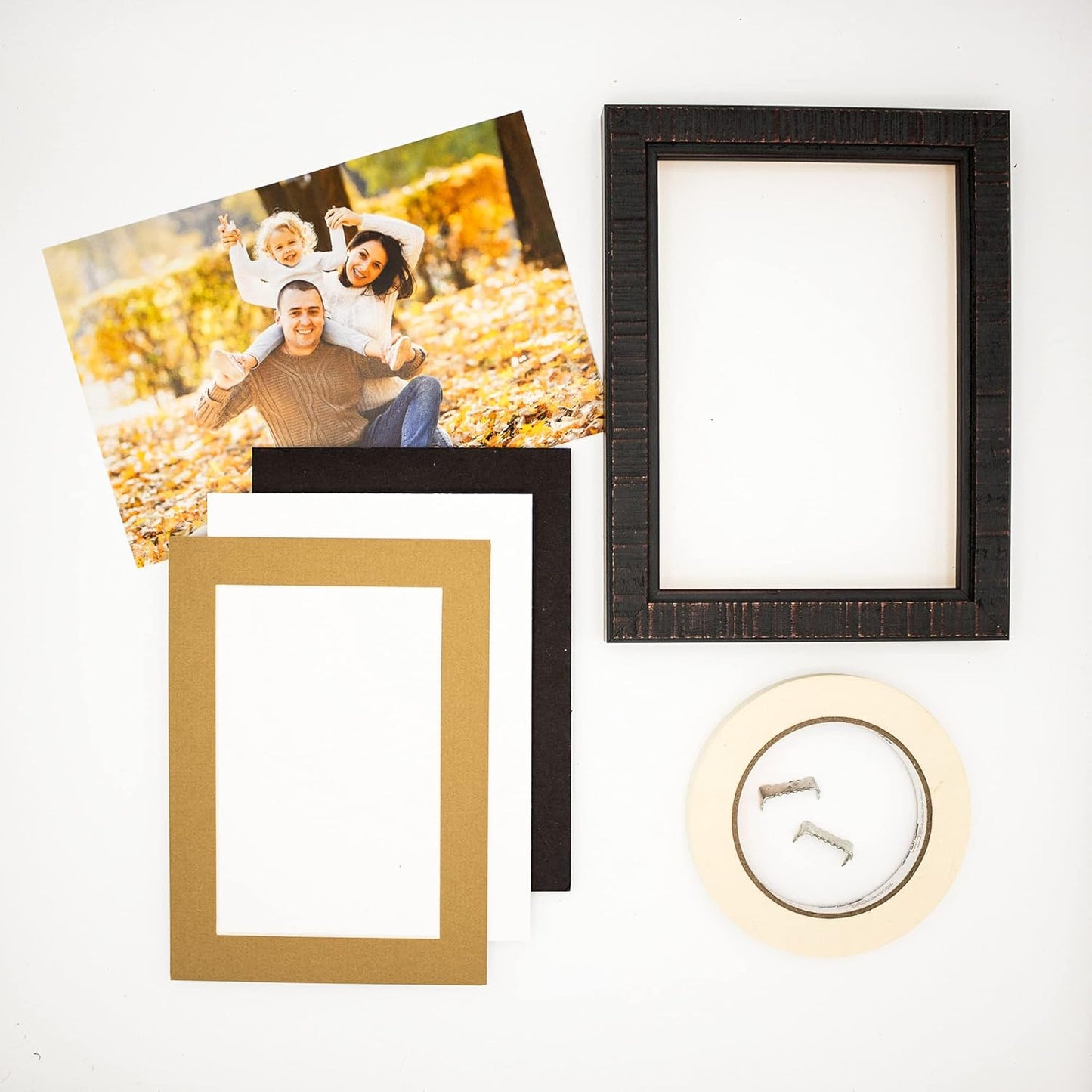 Pack of Ten Acid Free 8x10 Mats Bevel Cut for 5x8 Photos - Rattan Beige Precut Matboards With Backing Boards and Self Seal Photo Mat Bags For Pictures, Photos, Framing - 4-ply Thickness