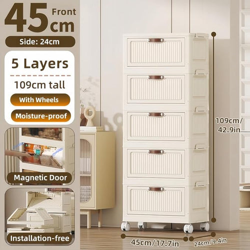 5-Tier Foldable Storage Cabinet - Image 2