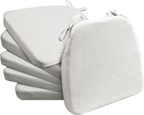 AAAAAcessories D-Shaped Chair Cushions, Machine-Washable Cover, Natural Linen by AAAAAcessories