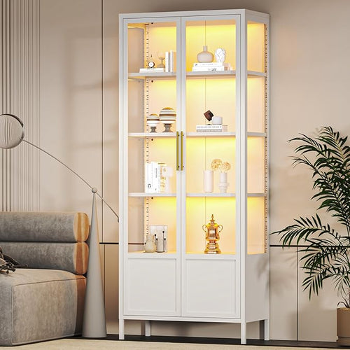 5-Tier Glass Display Cabinet by WOOWDEPOTBetterYourLife