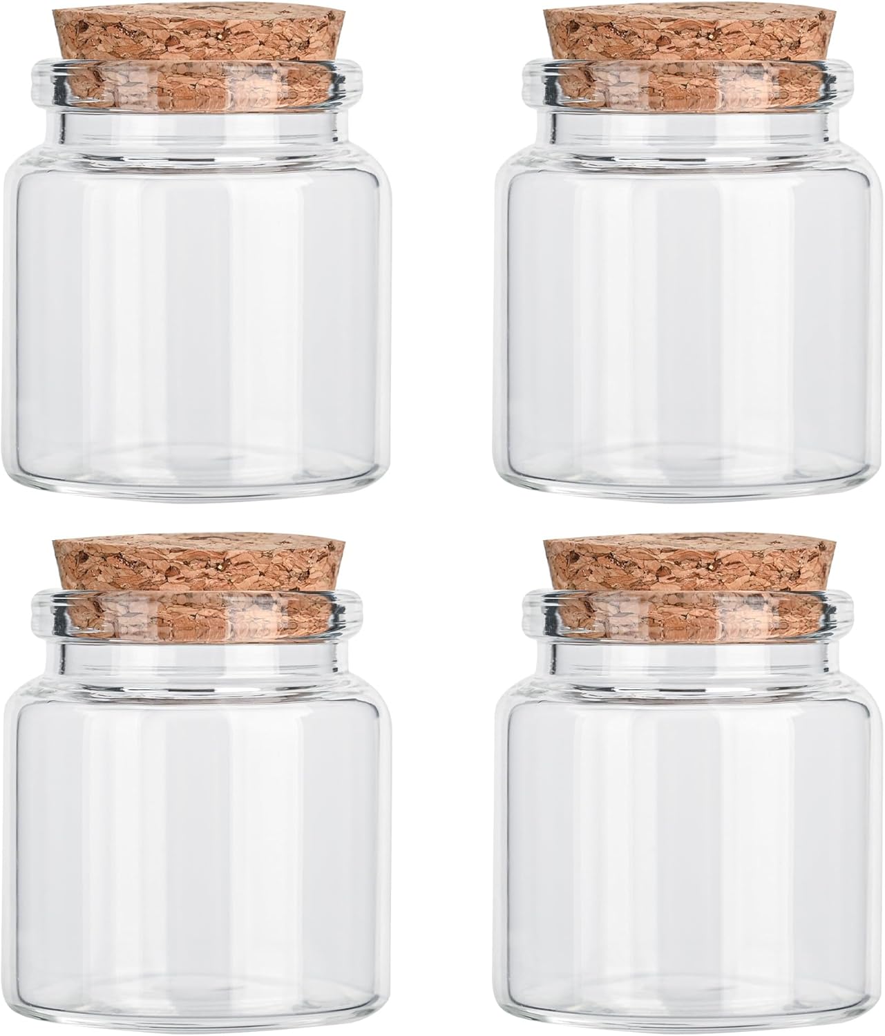 4PCS 50ml Small Empty Glass Bottle with Cork Stopper Storage,Small Glass Bottle Jars for DIY Art Crafts Projects Decoration Party Supplies and Wedding Party Favors