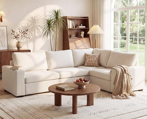 ABCASA Oversized Modular V Shaped Sectional Couches by ABCASA