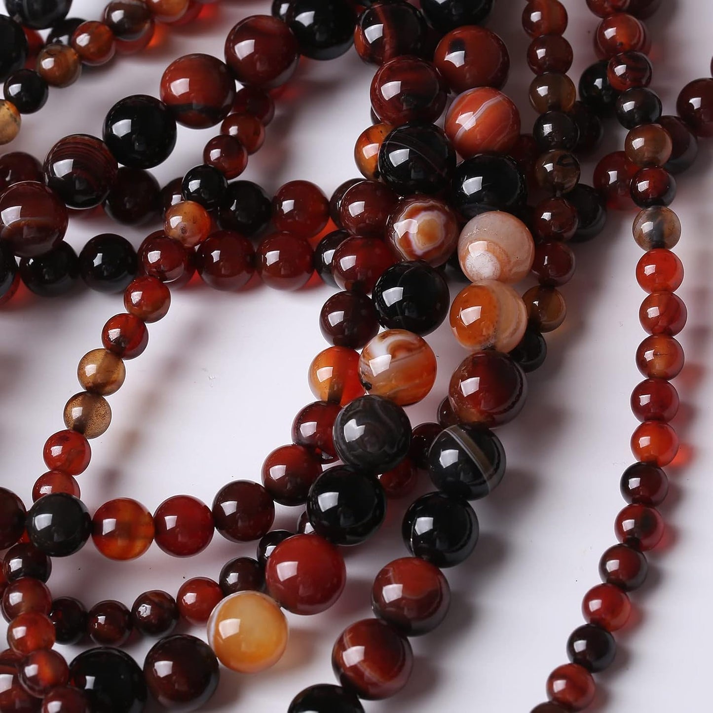 36PCS 10MM Red Persian Agate Stone Beads Energy Healing Beads for DIY Jewelry Bracelet Necklace Making for Jewelry Making15Inch…