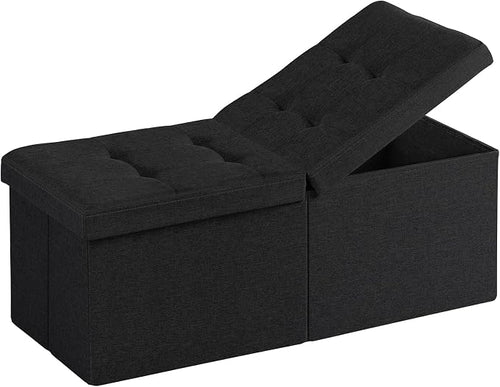 35-INCH Storage Ottoman Bench, Footrest by Unknown