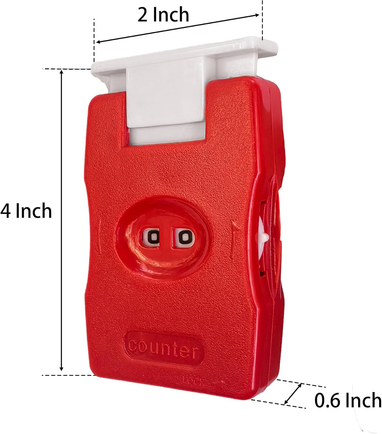 2 Pieces Knitting Counter, Needle Marking Tool, Plastic Knit Counter, Knitting Stitch Counter, Red