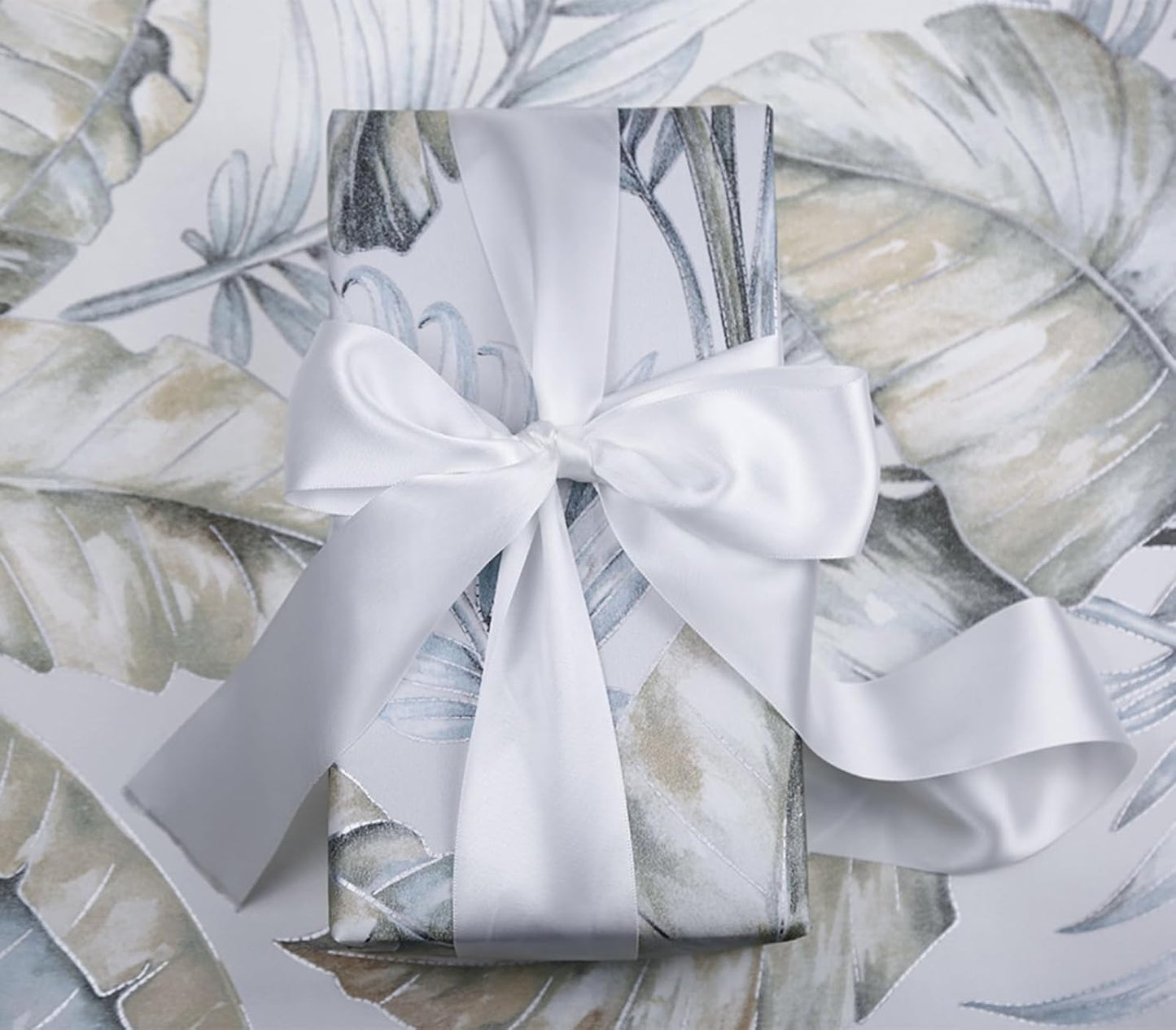 1-1/2" x 50 Yards White Polyester Satin Ribbon Single Faced Fabric Ribbons for Gift Wrapping, Crafting, Floral Arrangements, Flower Bouquet, Wedding, Home Decor