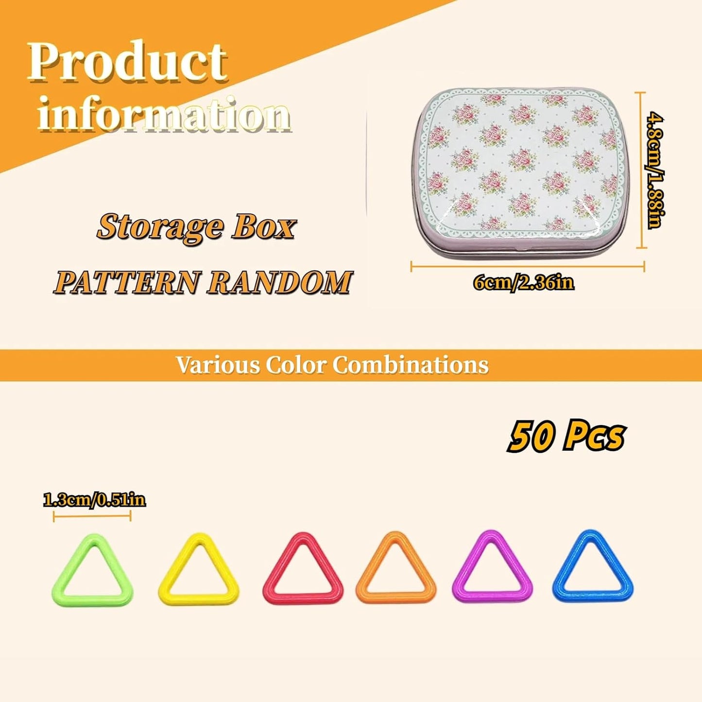 Fazanwey Metal Triangle Stitch Markers,Colorful Crochet Stitch Markers,Knitting Marker with Storage Case,Crochet Gift for Knitting Weaving Lovers (Triangle)