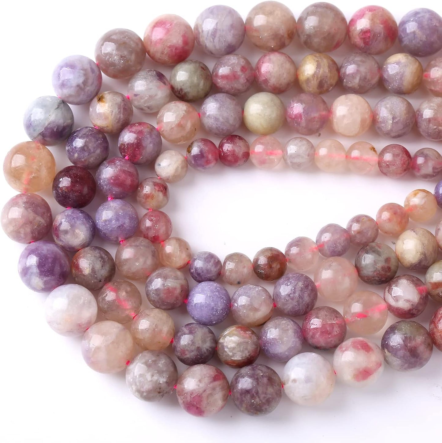 45pcs 8mm 5A Natural Pink Tourmaline Stone Beads Round Loose Spacer Healing Energy Beads for Jewelry Making DIY Bracelets Necklaces 15" (8mm, Pink Tourmaline)