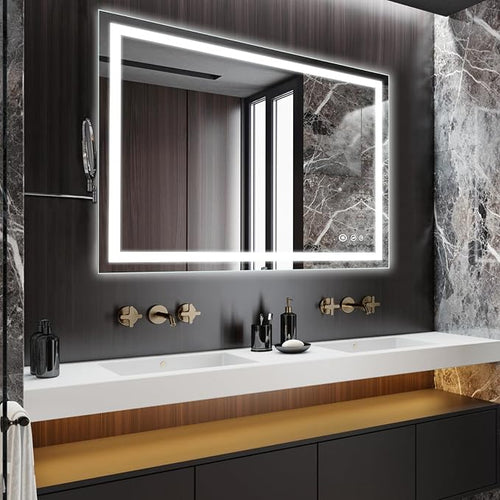48" L x 36" W LED Bathroom Mirror by Unknown