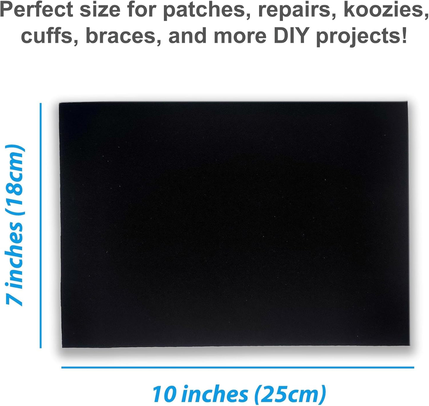 Neoprene Fabric Assortment Sample Patch Sheet Packs for Sewing Material Wetsuit Repair (5 Pack, 2mm Navy Blue)