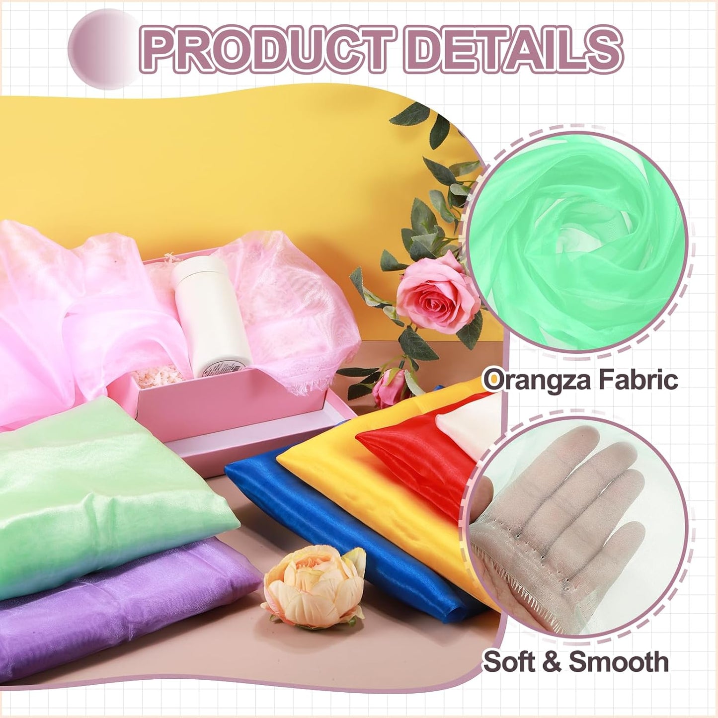 MECCANIXITY Iridescent Sheer Organza Fabric, 10 Yards x 59 Inches Solid Holographic Shiny Fabric Organza Cloth for Wedding, Curtains, Costume, Photo Background, Mint Green