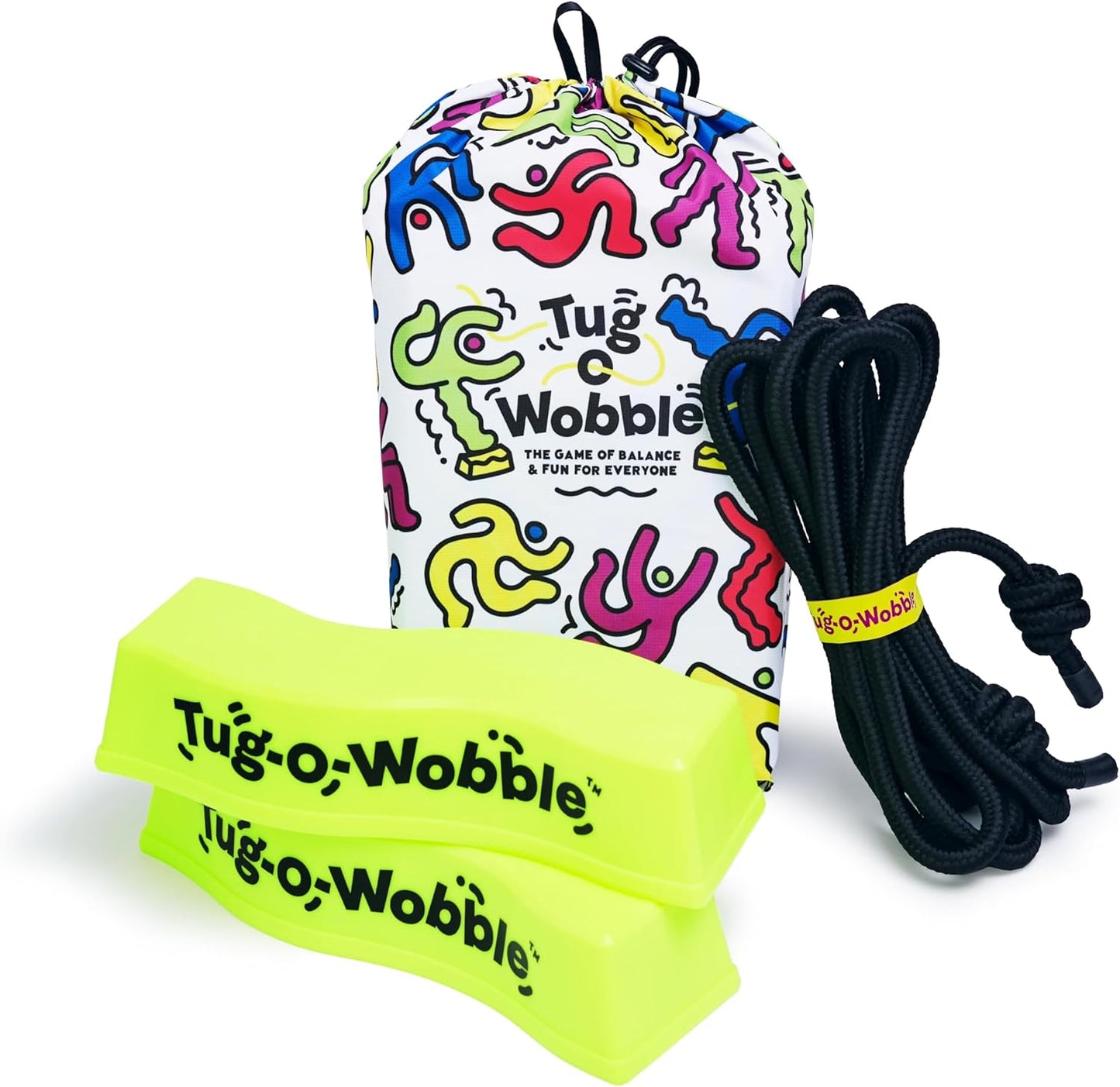TUG O' WOBBLE: The Ultimate Balancing Outdoor and Indoor Game, Fun for Everyone, Lawn Game for The Backyard, Park, or Yard with Carrying Bag, Family Friendly Gift