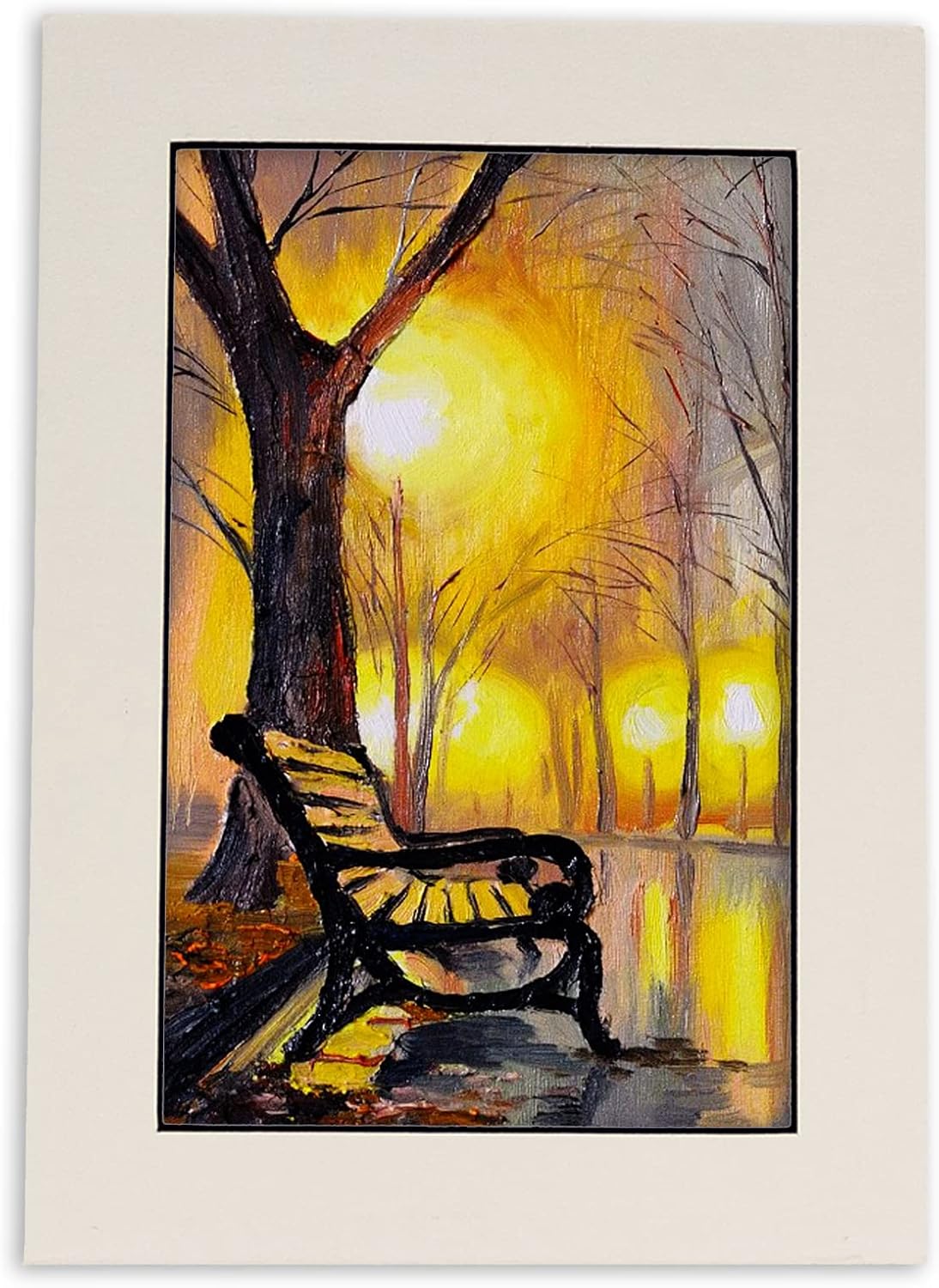 Poster Palooza 8x10 Mat Bevel Cut for 6x8 Photos - Acid Free White with Black Core Precut Matboard - for Pictures, Photos, Framing - 4-ply Thickness