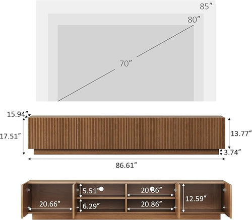 86.61" Mid-Century Modern TV Stand - Image 2