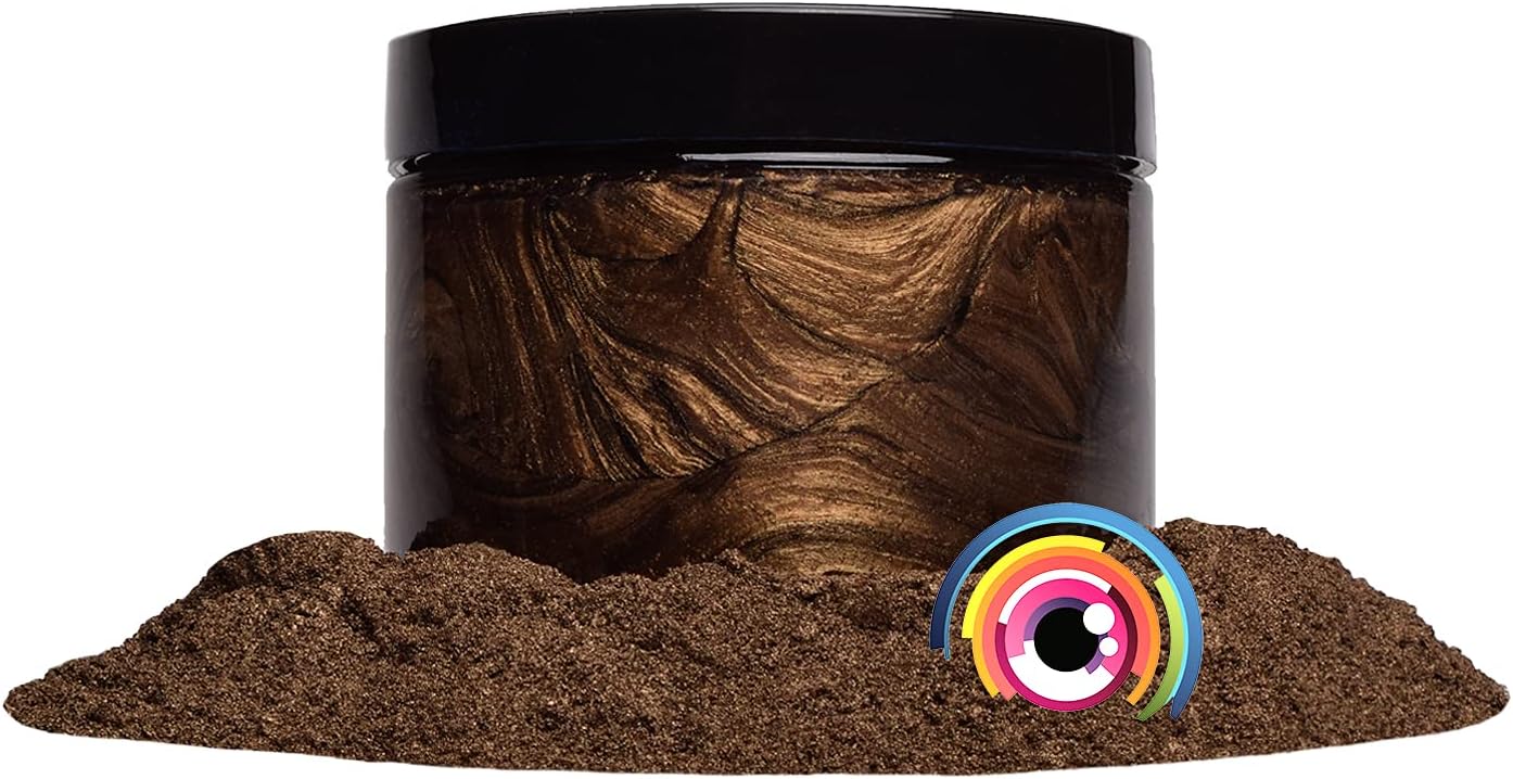 Eye Candy Pigments Premium Brown Mica Powder - Bushido Brown (50gr) - for Epoxy, Resin, Soap, Paint, Woodworking, Acrylic Pouring, Bath Bombs, Fishing Lures - DIY Arts and Crafts Additive