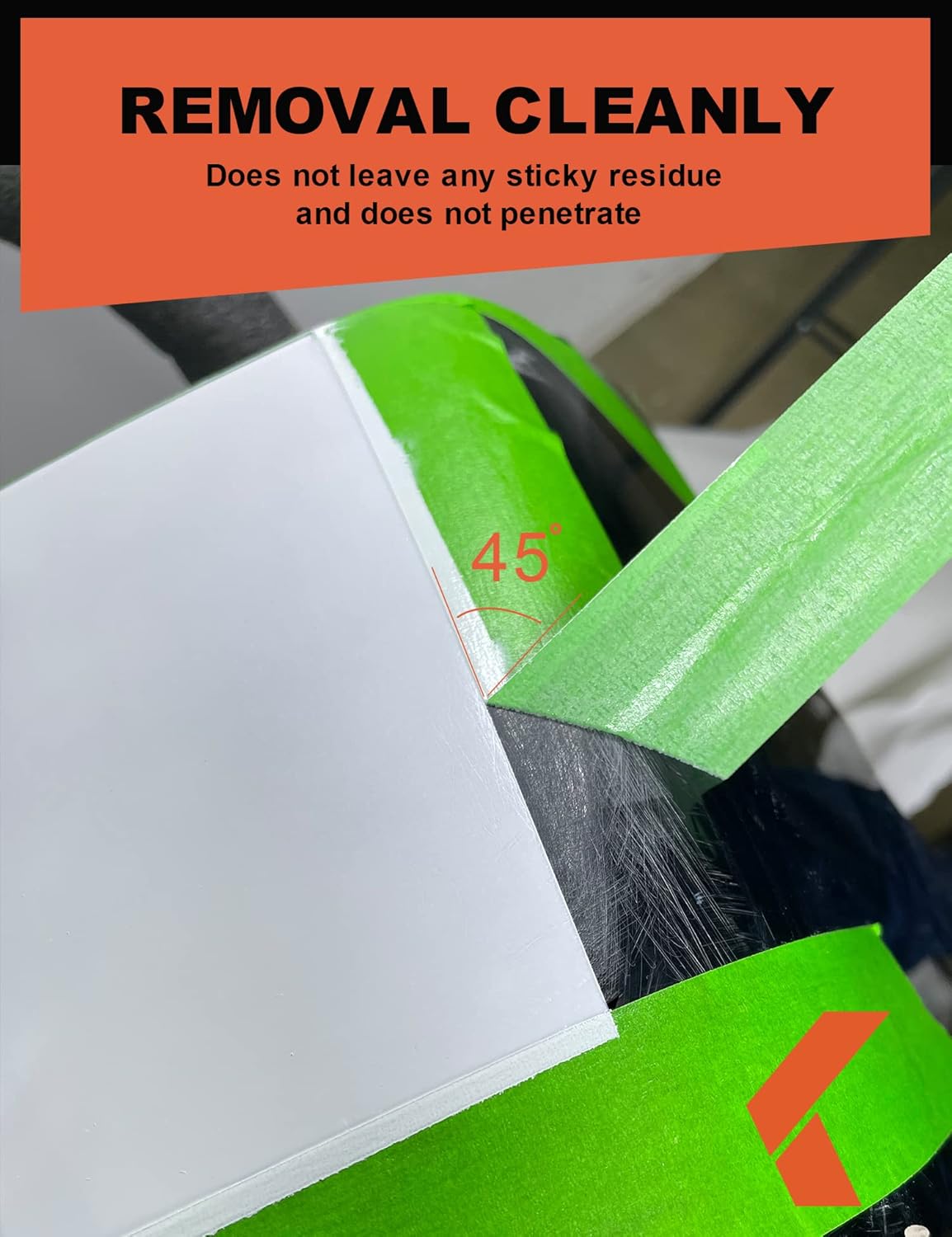 Painters Tape for Car - Green No Residue Automotive Masking Tape - Heat Resistant for Paint Booth, 0.7 Inches X 60 Yards, 12 Rolls