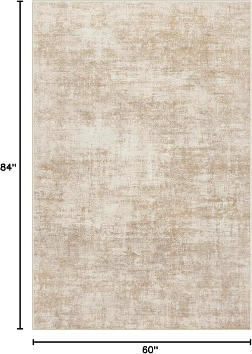 5x7 Area Rugs Washable Rug: Modern Abstract Living Room Rug Soft Anti-Skid Thin - Image 2