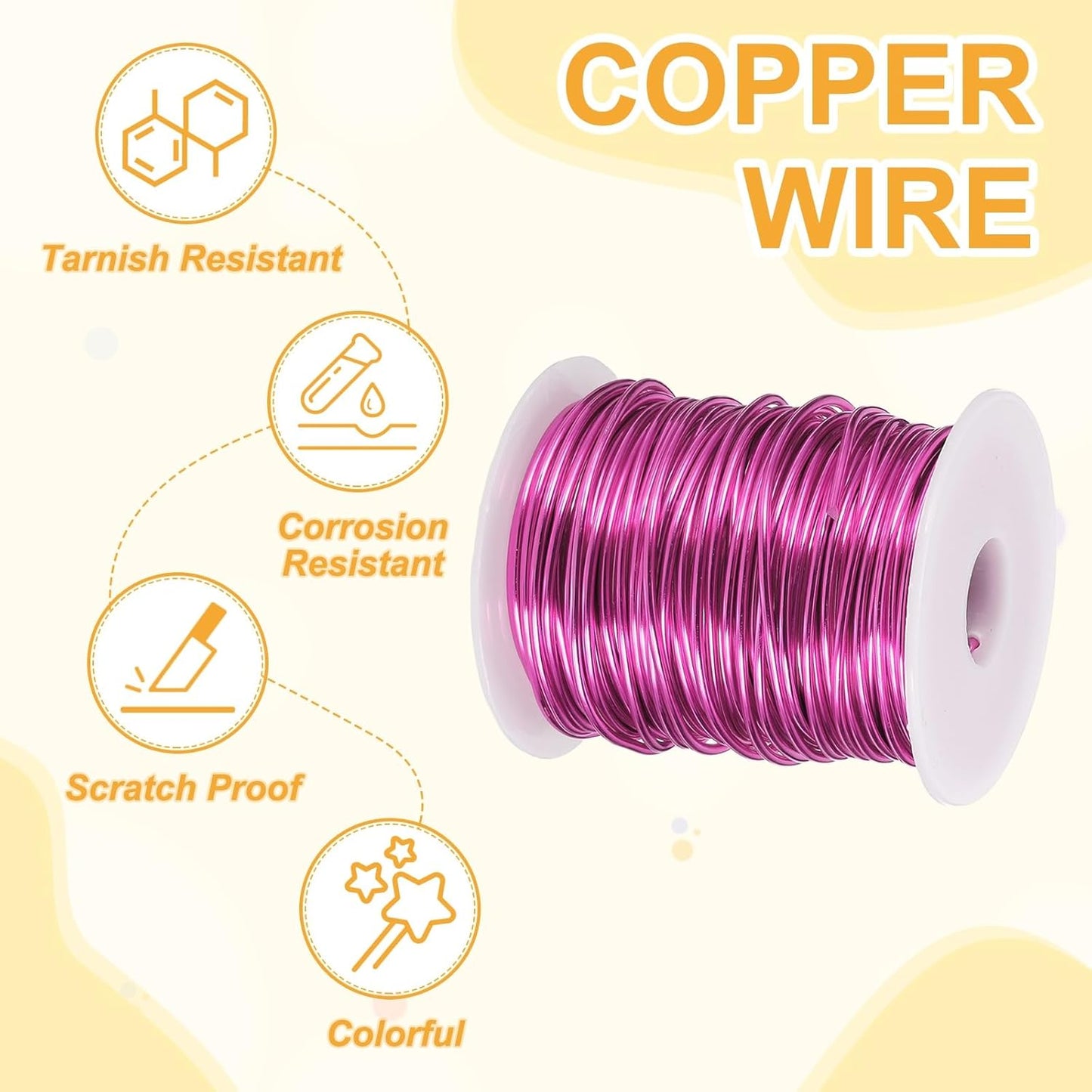 uxcell 12 Gauge / 2mm Anodized Aluminum Wire for Jewelry Craft Making, 102 Feet Bendable Flexible Wire for DIY Home Decor Gardening Sculpture, Dark Pink